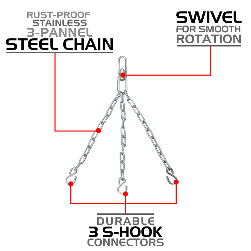RDX X1 3 Cadenas de Gancho Para Saco de Boxeo