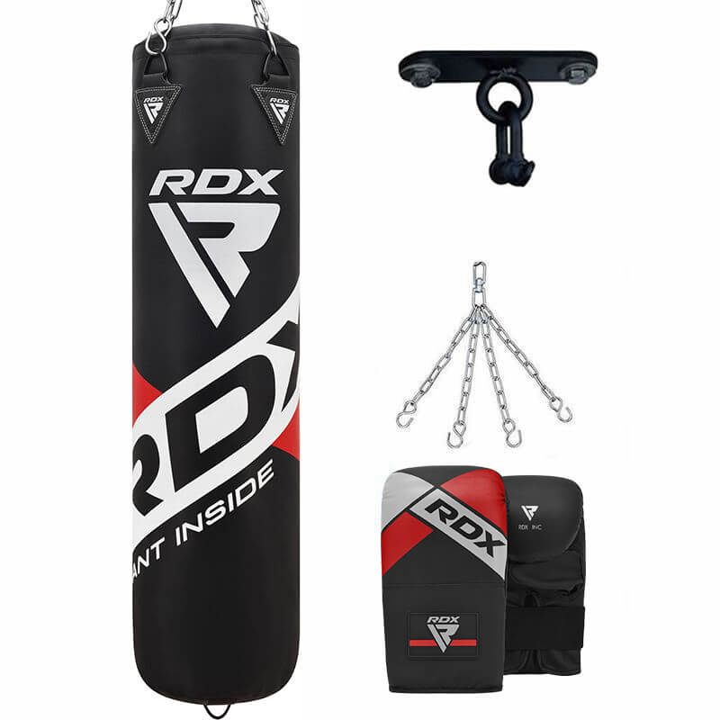 RDX F10B Punch Bag with Mitts and Ceiling Hook