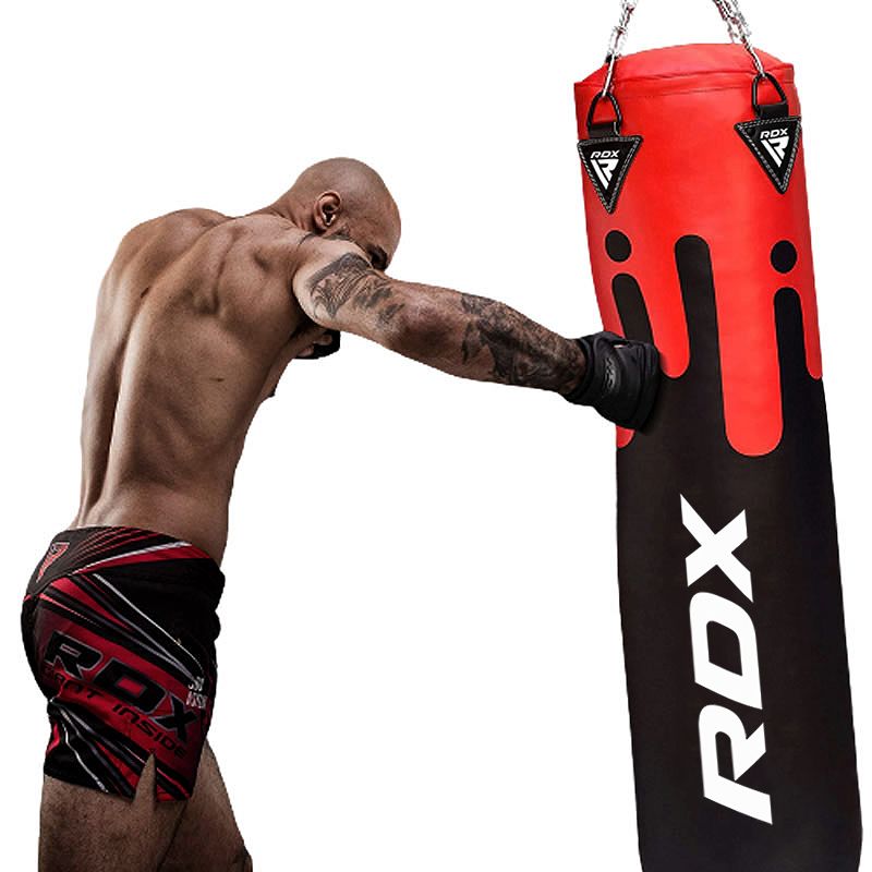 RDX F9 4ft/5ft Punch Bag with Gloves & Ceiling Hook 