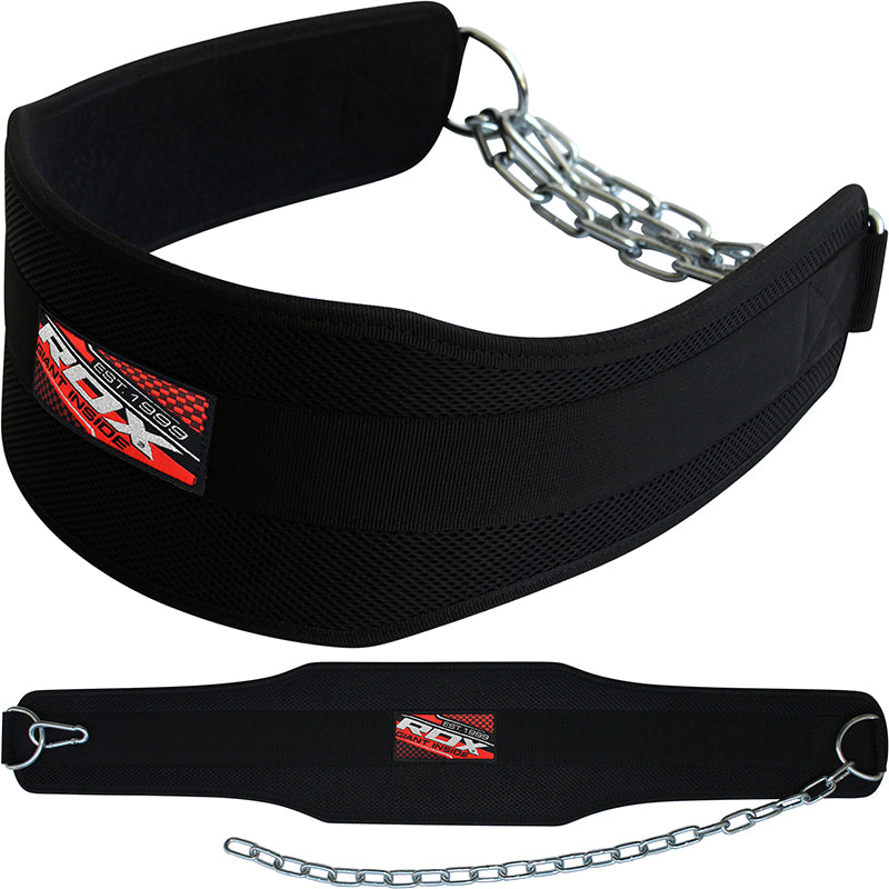 RDX 4DP Dip Gürtel Mit Kette