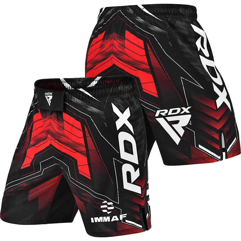 RDX IMMAF Approved MMA Fight & Training Shorts Red