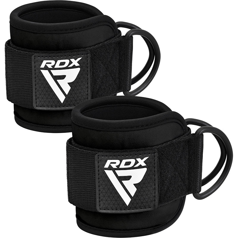 RDX A4 Ankle Straps For Gym Cable Machine#color_black