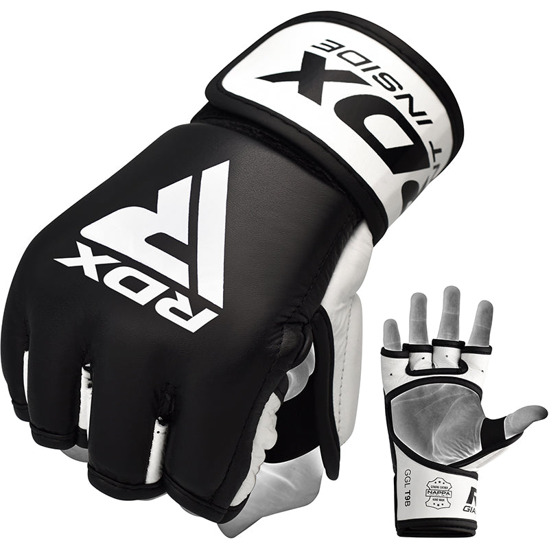 RDX T9 Hearse Leather MMA Gloves 