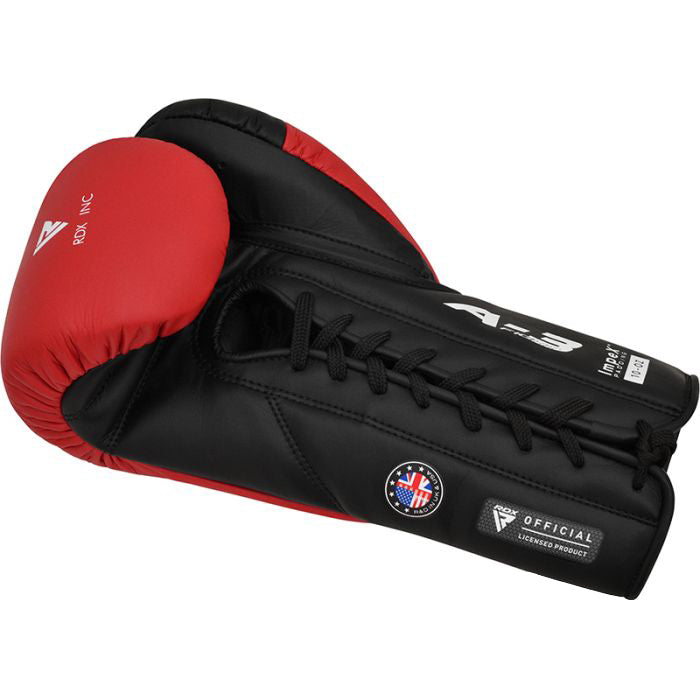 RDX APEX Competition/Fight gloves Lace Up Boxing Gloves red#color_red