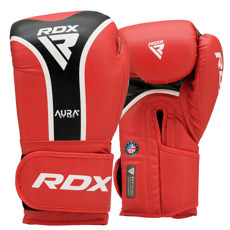 RDX BOXING GLOVES AURA PLUS T-17#color_red