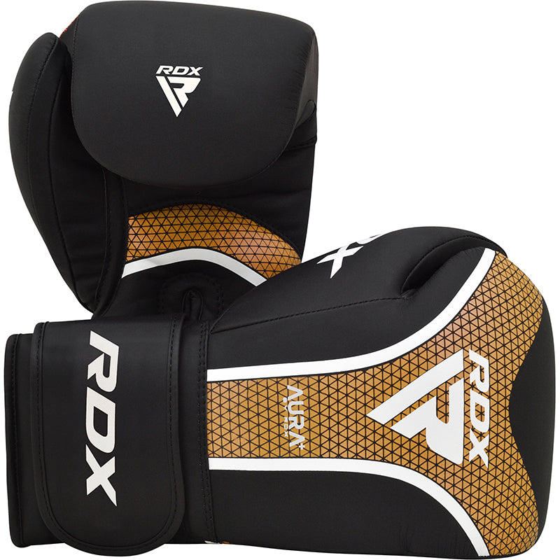 RDX BOXING GLOVES AURA PLUS T-17#color_golden