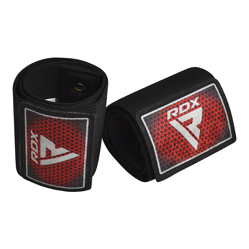 RDX T1 Elasticated Wrist Straps for Lace-Up Boxing Gloves#color_red