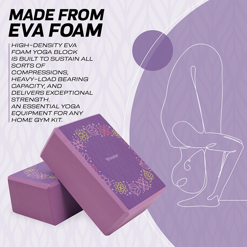 RDX D16 High Density EVA Foam Yoga Blocks Non-Slip Brick