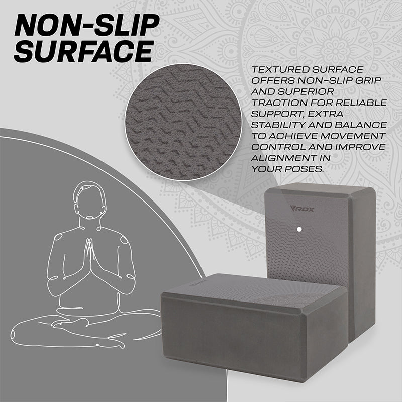 RDX D18 High Density EVA Foam Yoga Blocks Non-Slip Brick