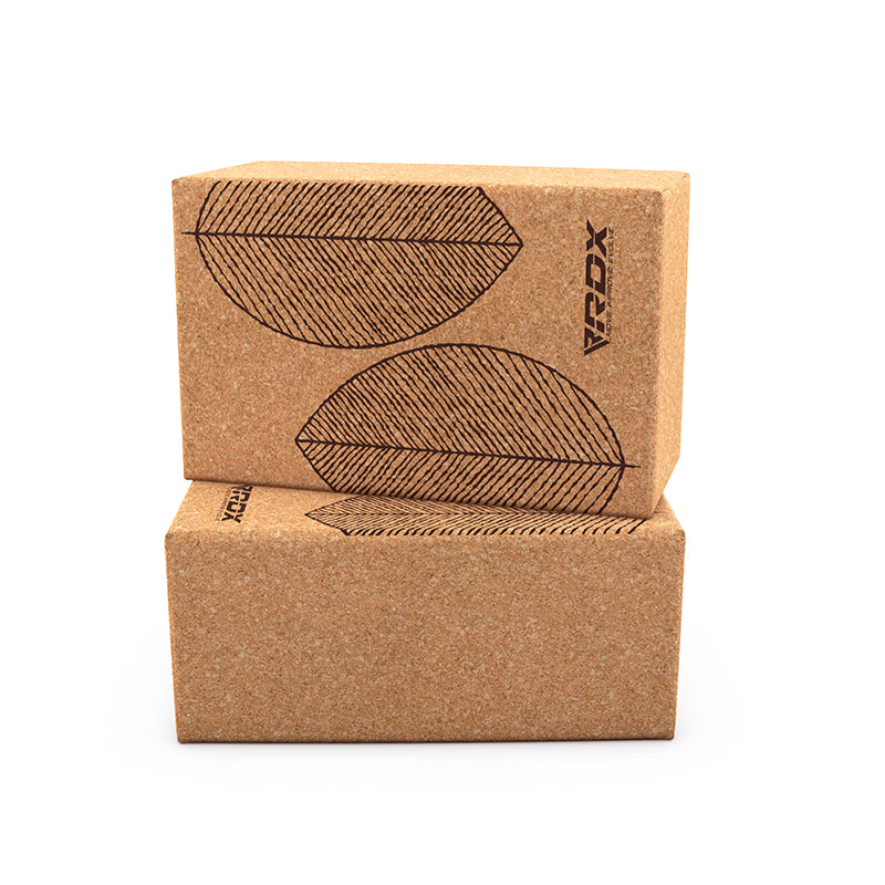 RDX D3 Cork Yoga Block Non-Slip Brick