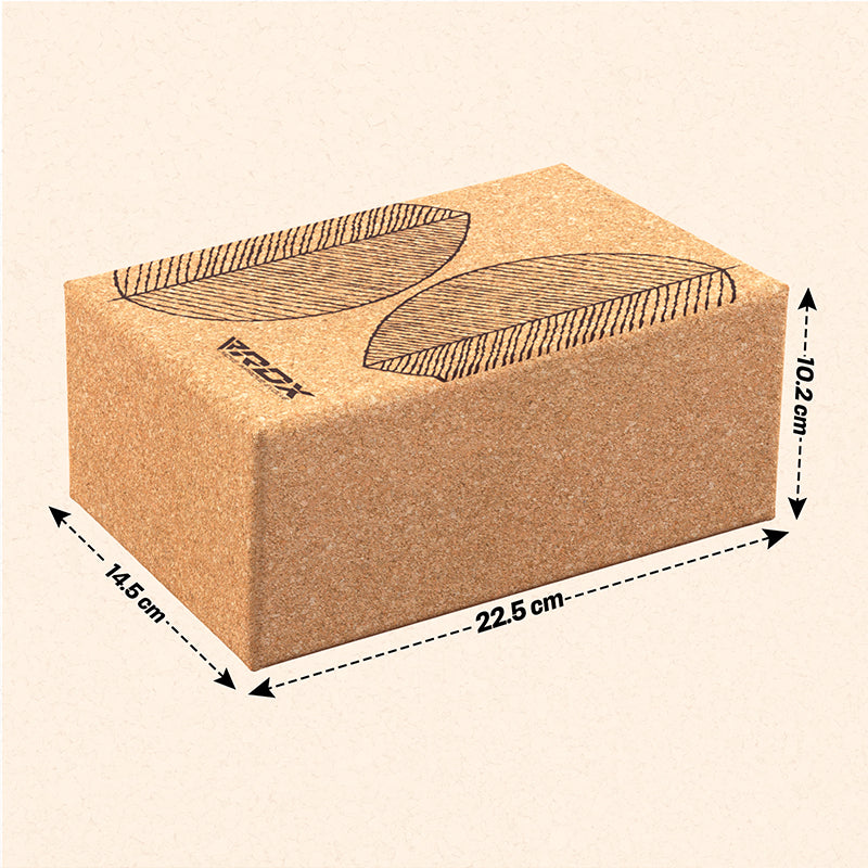 RDX D3 Cork Yoga Block Non-Slip Brick