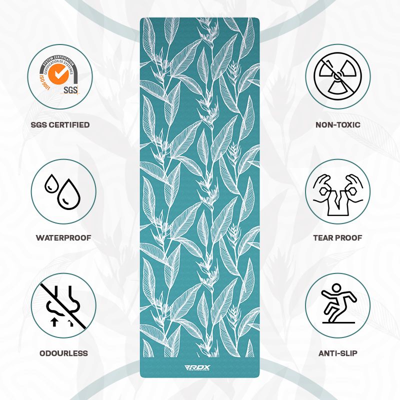 RDX D4 6mm 4-in-1 TPE Yoga Mat Set