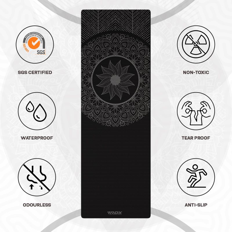 RDX D5 6mm 4-in-1 TPE Yoga Mat Set