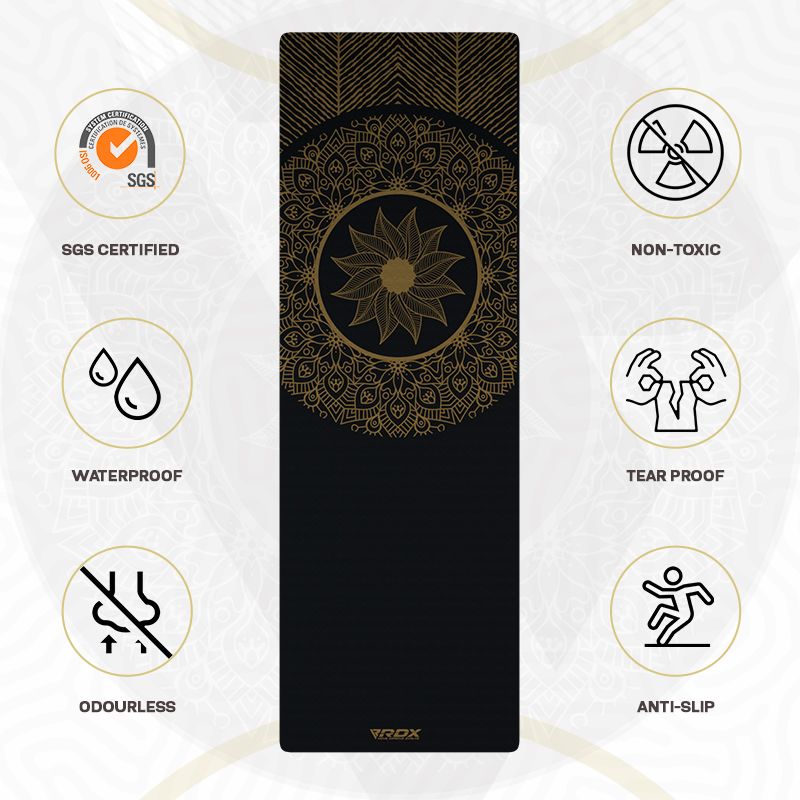 RDX D6 6mm 4-in-1 TPE Yoga Mat Set