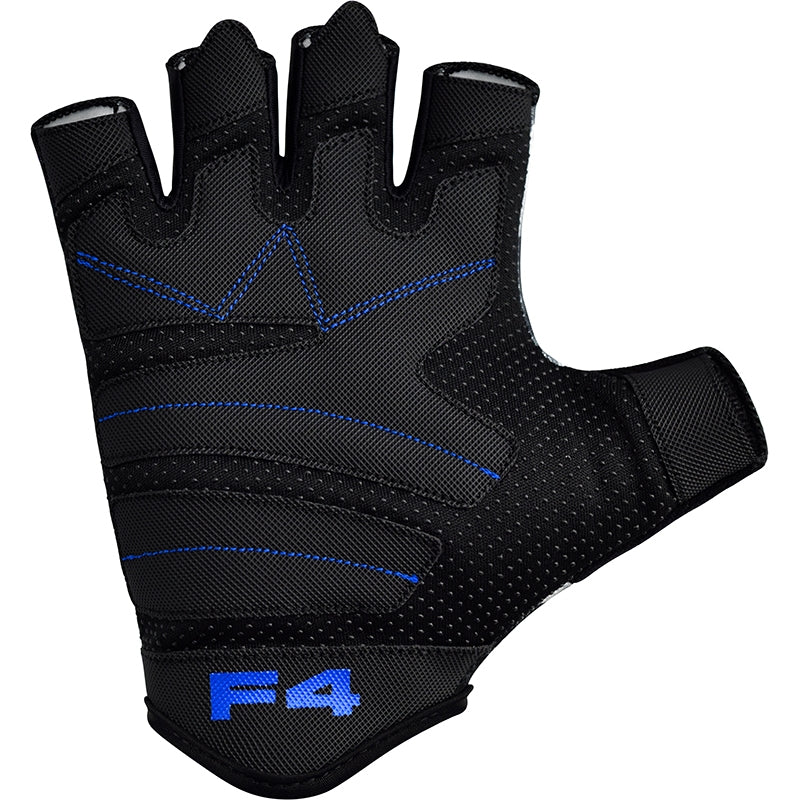 RDX F4 Fingerless Weightlifting Gloves#color_blue