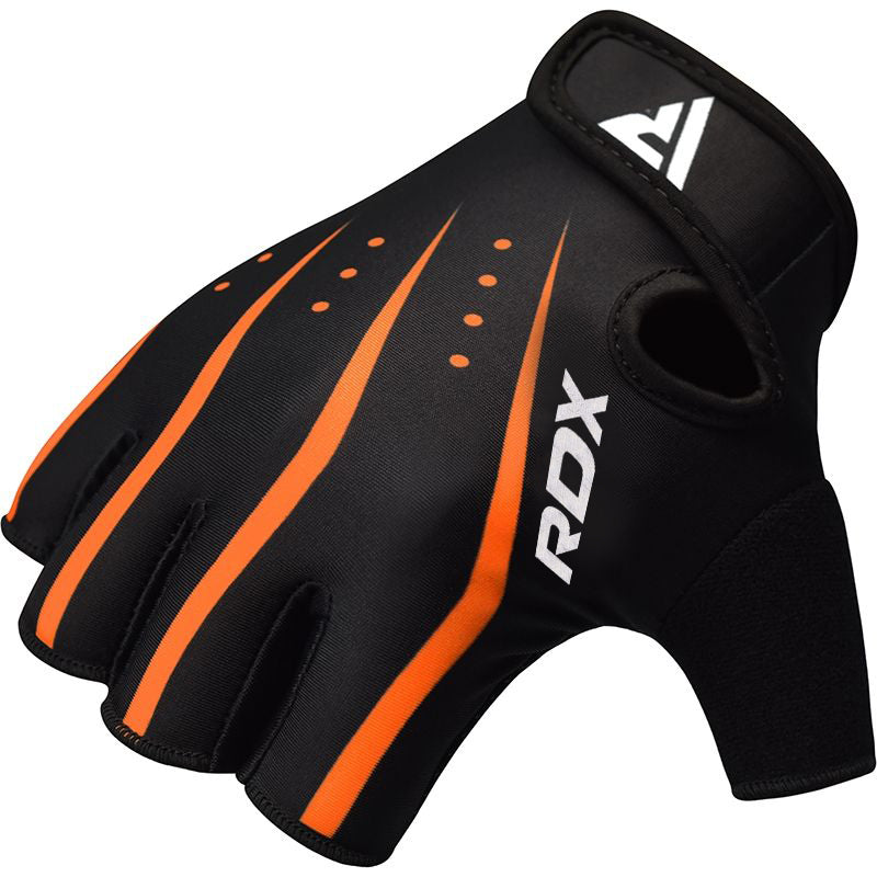 RDX F5 WeightLifting Gym Gloves#color_orange