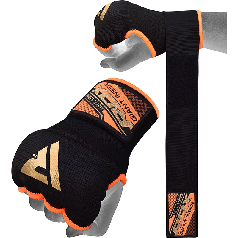 RDX 75cm Gel Inner Gloves with Wrist Strap#color_orange