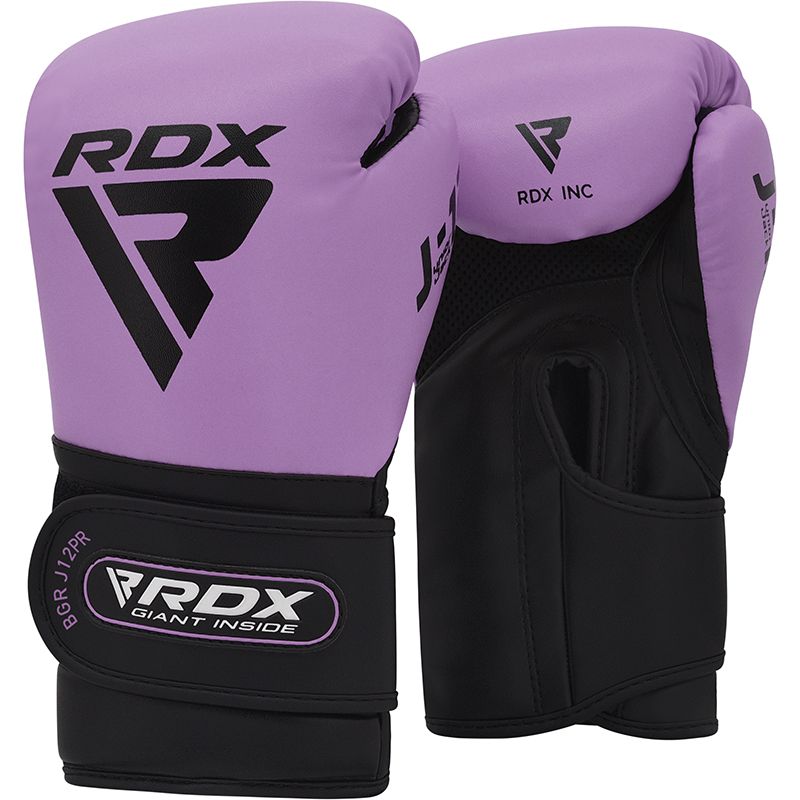 RDX J12 Kids Boxing Gloves PU Leather for Children 6oz#color_purple