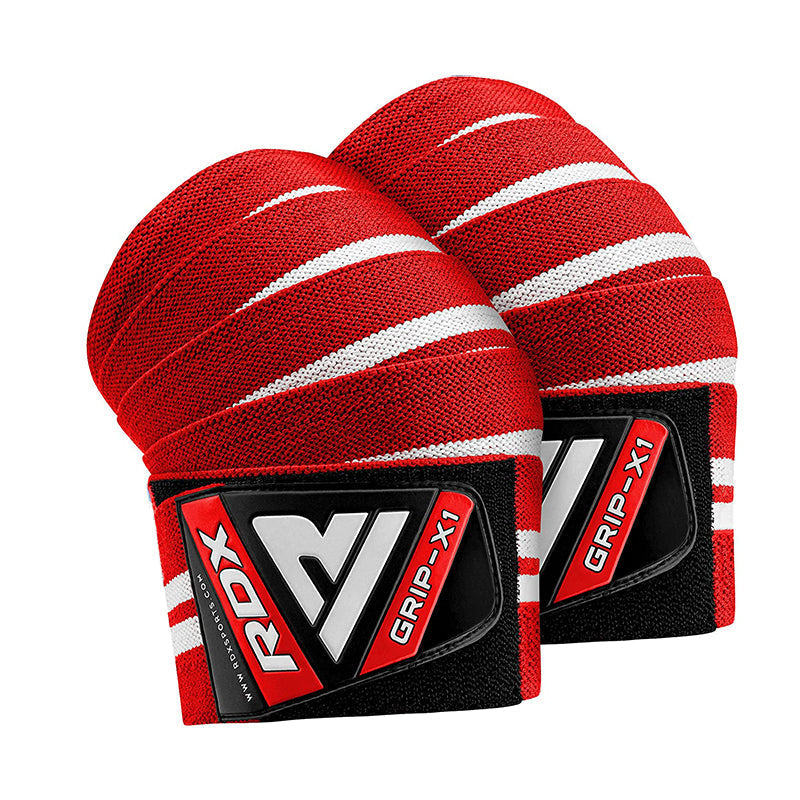 RDX K4 Weightlifting Knee Wraps #color_red