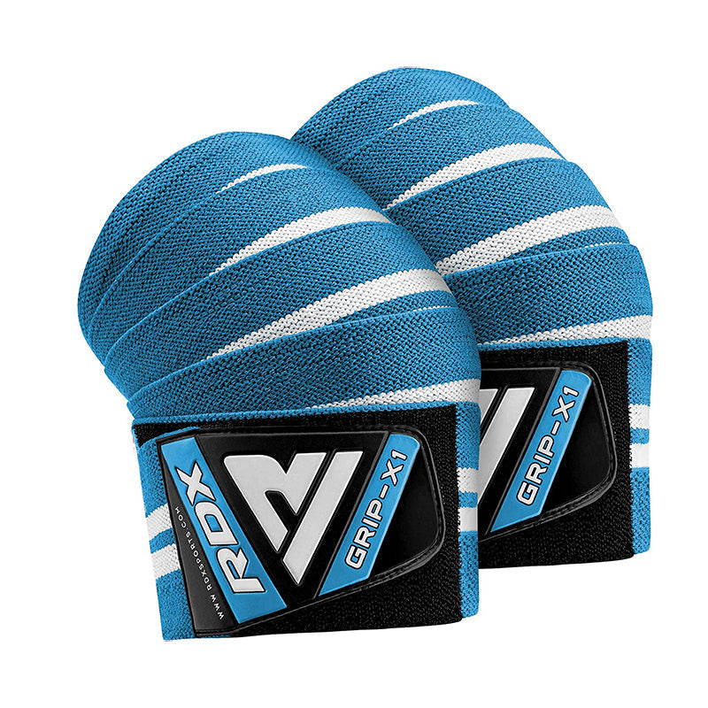 RDX K4 Weightlifting Knee Wraps #color_sky-blue