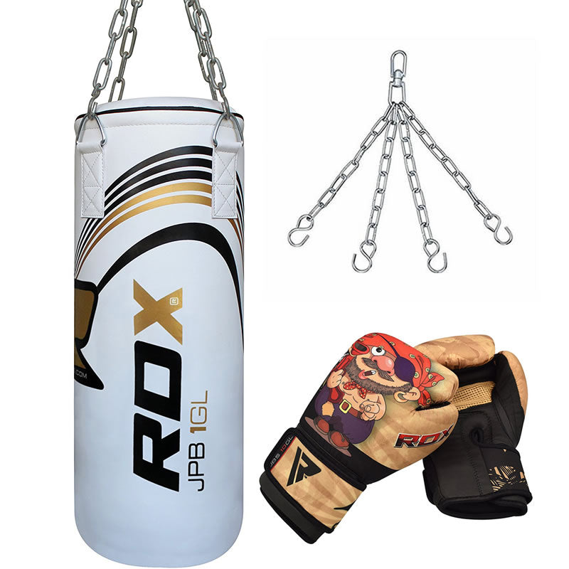 RDX Kids 2ft Filled Punch Bag & Gloves Set