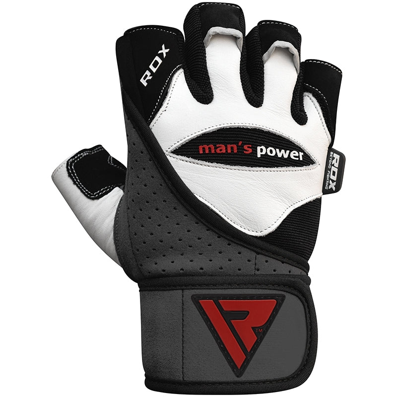 RDX L1 Leather Bodybuilding Gym Gloves