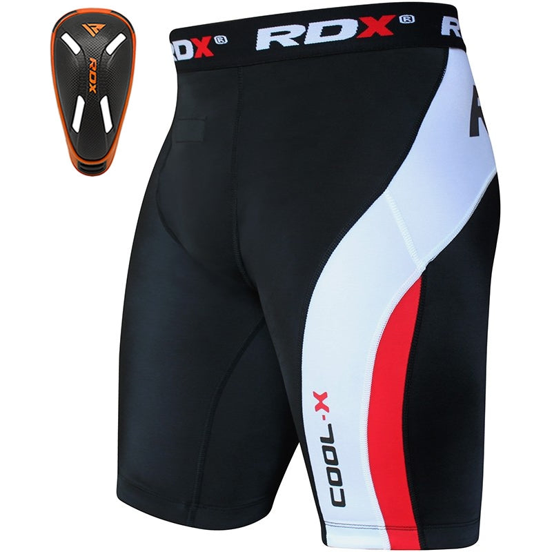 RDX MB Compression Shorts with Groin Cup#color_orange