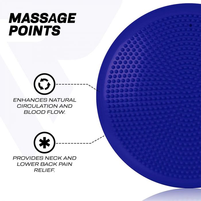 RDX PM Stability Cushion Seat Wobble Balance Disc with Air Pump#color_blue