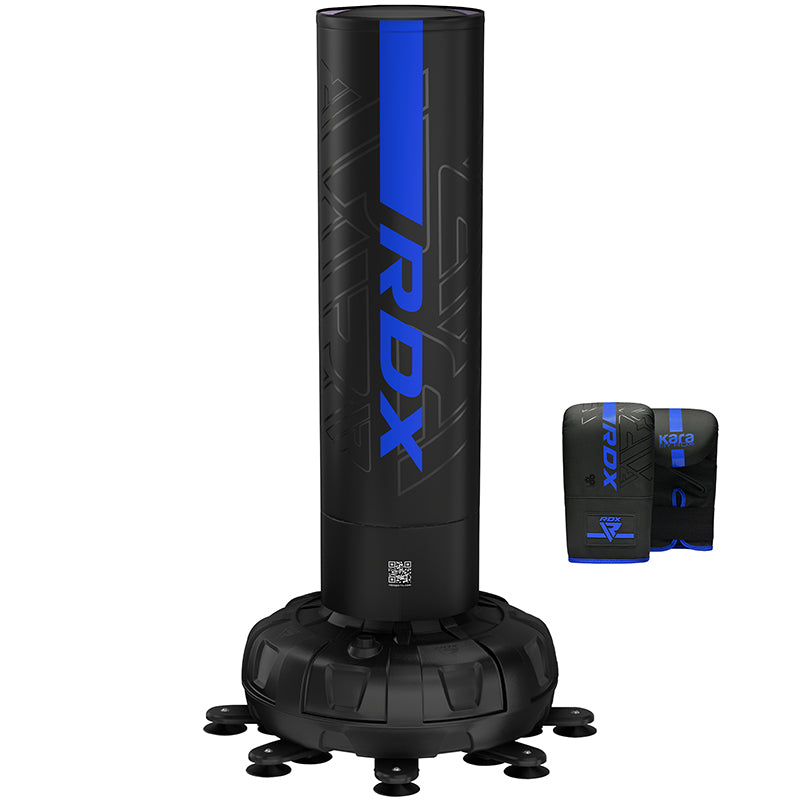 RDX F6 6FT KARA BLUE FREE STANDING PUNCH BAG WITH MITTS SET#color_blue