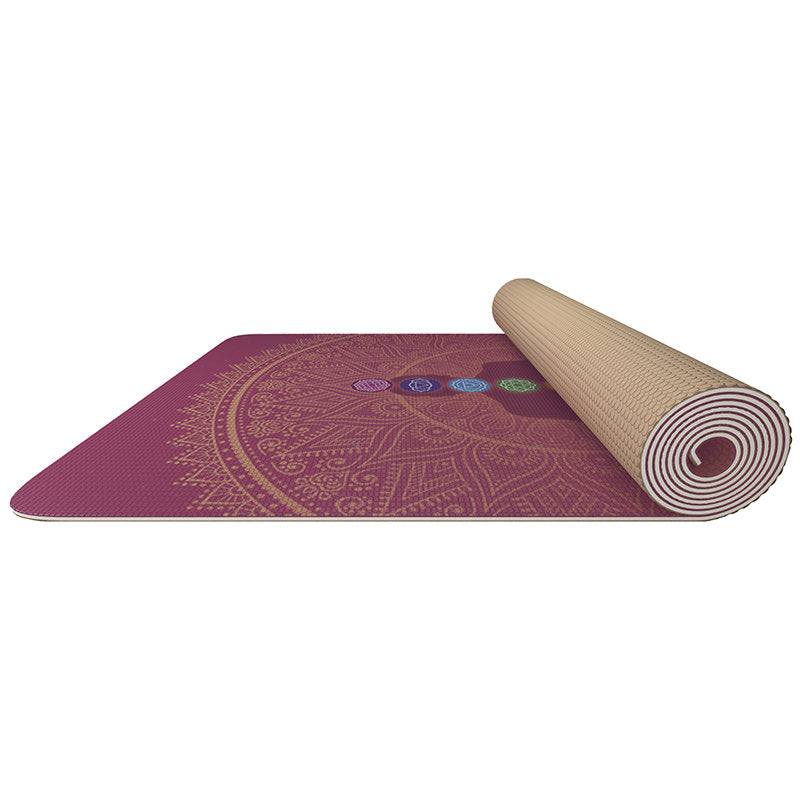 RDX D3 4-in-1 Iris 6mm PVC Yoga Mat Pink Sundial Set