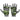 RDX R2 Weightlifting Grips-Green-S/M