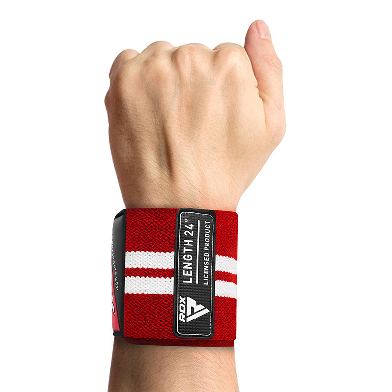 RDX W4 Wrist Support Wraps for Weight Lifting#color_red