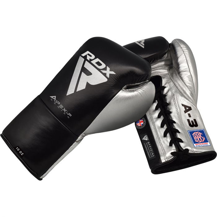 RDX A3 BBBofC Approved Professional Fight Boxing Gloves#color_black