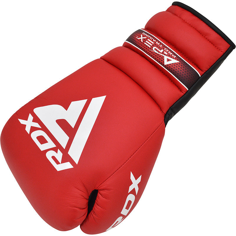 RDX APEX Lace up Training/Sparring Boxing Gloves #color_red