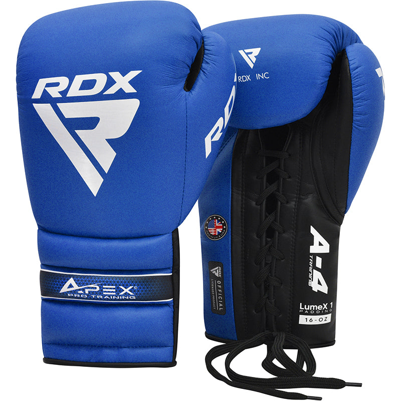 RDX APEX Lace up Training/Sparring Boxing Gloves #color_blue