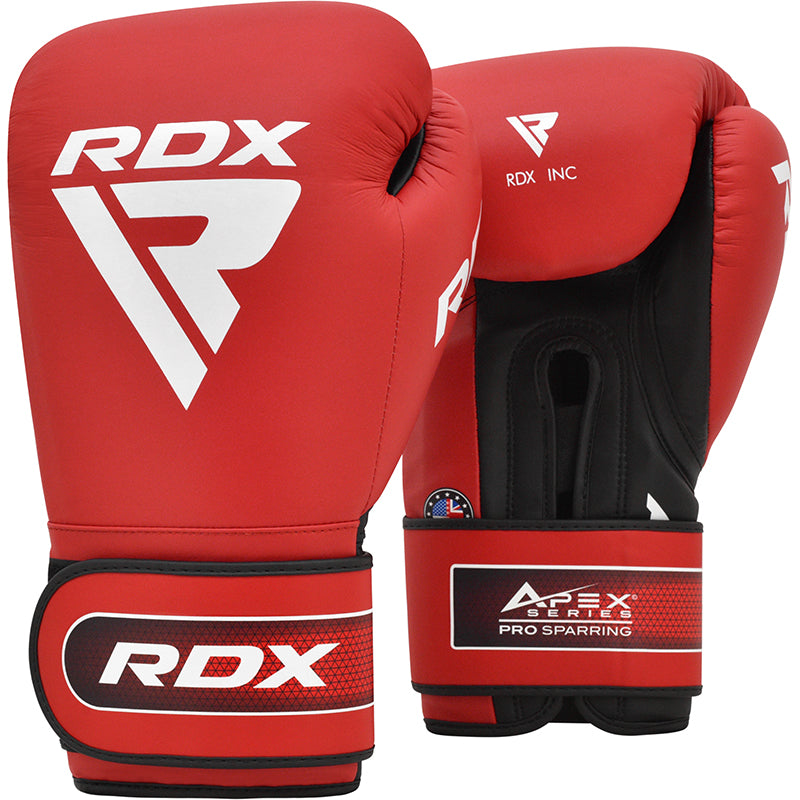 RDX APEX Sparring/Training Boxing Gloves Hook & Loop #color_red