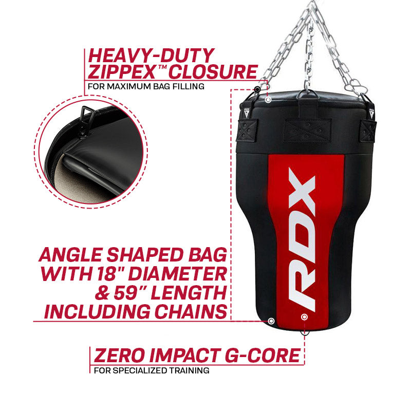 RDX AR Angle Punch Bag with Gloves