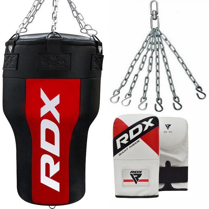 RDX AR Angle Punch Bag with Gloves