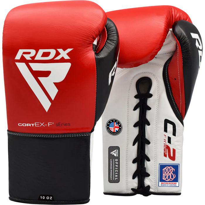 RDX C2 BBBofC Approved Fight Boxing Gloves#color_red