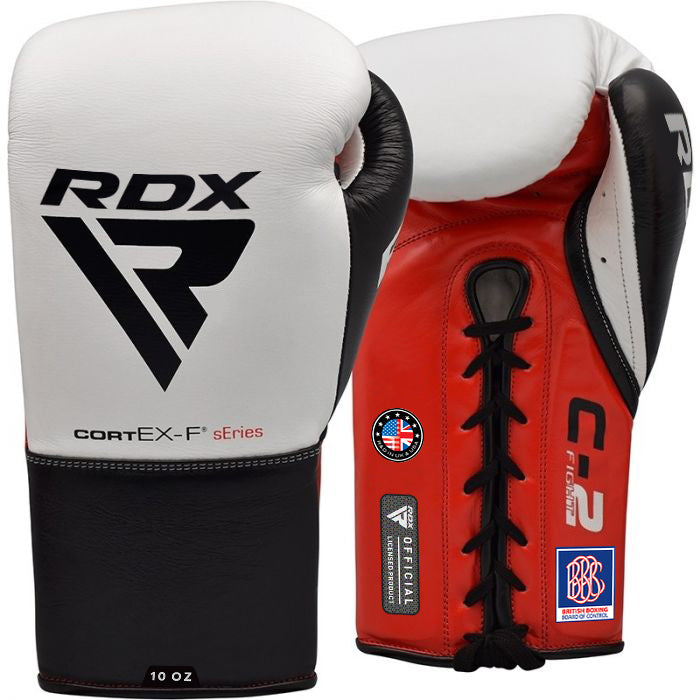 RDX C2 BBBofC Approved Fight Boxing Gloves#color_white