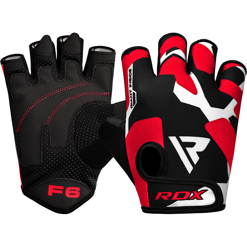 RDX F6 Fitness Gym Gloves#color_red