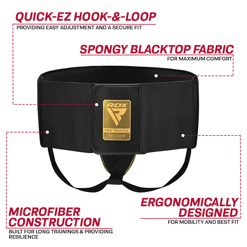 RDX L1 Mark Pro MMA Training Groin Guard#color_blackgolden