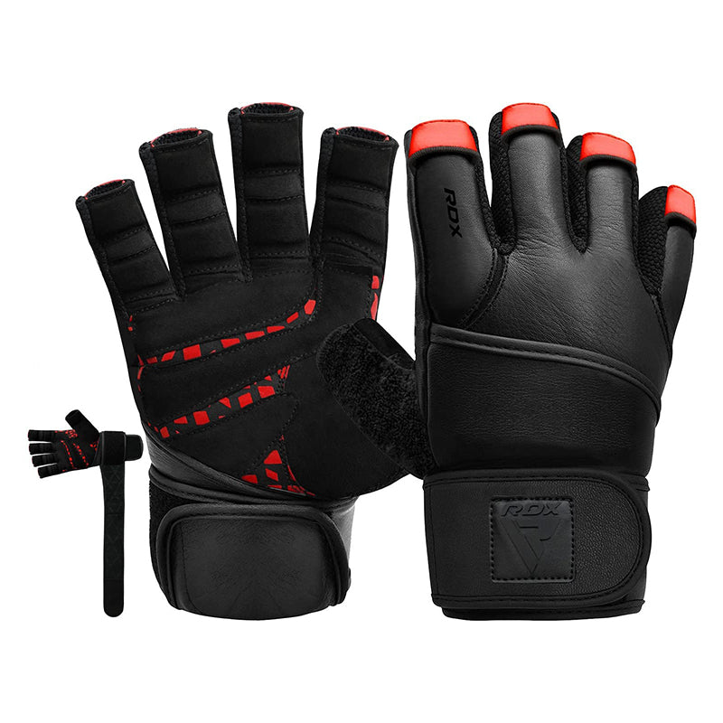 RDX L7 Weight Lifting Leather Gym Gloves