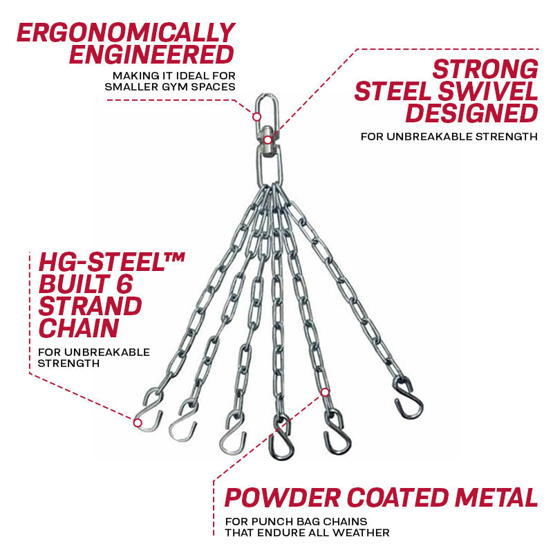 RDX PC 6 Hook Punch Bag Chains