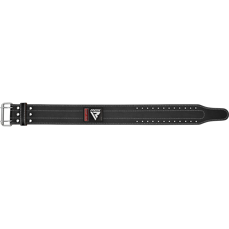 RDX RD1 4â€  Powerlifting Leather Gym Belt#color_white