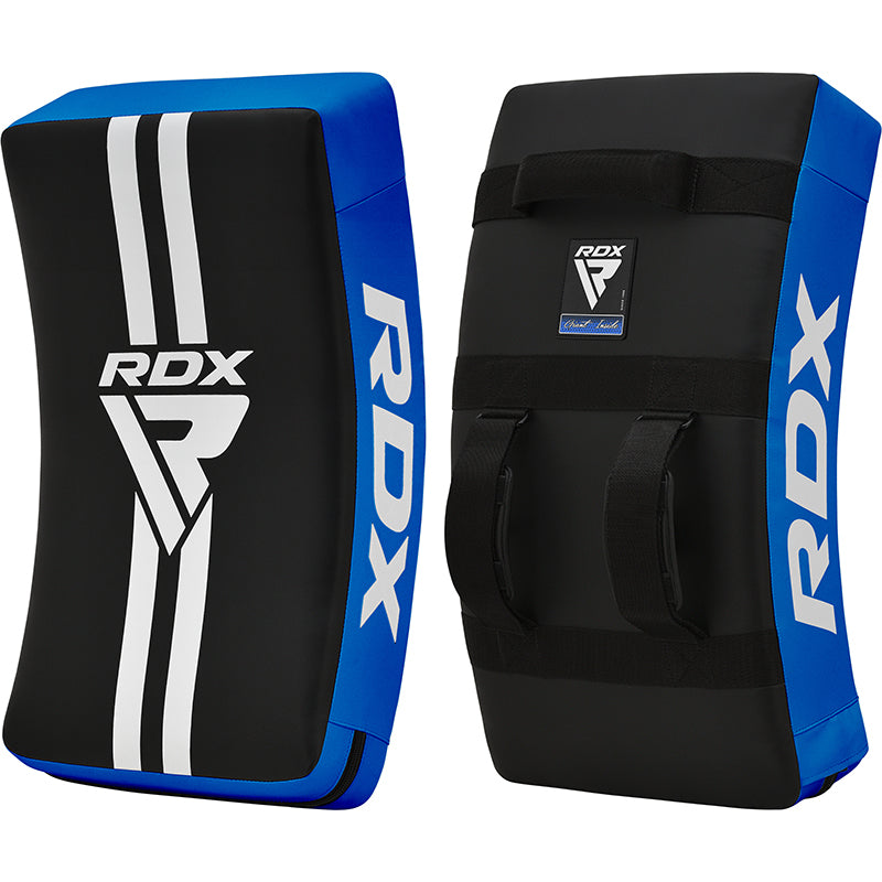 RDX T1 Curved Kick Shield with Nylon Handles #color_blue