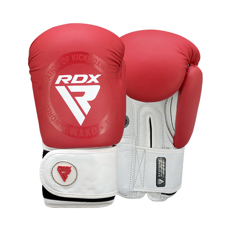 Guantes de boxeo RDX T1 WAKO color rojo