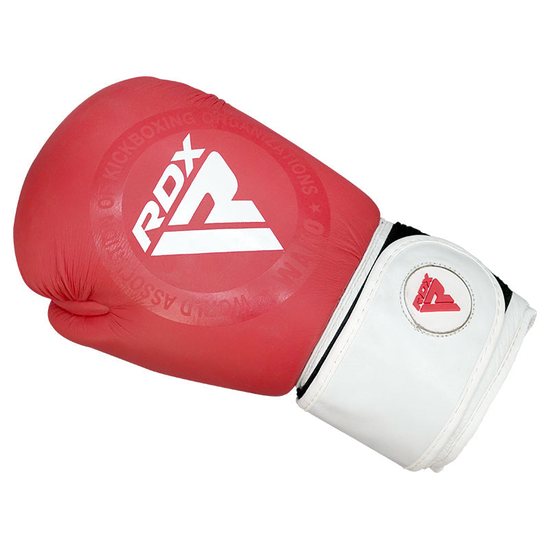 Guantes de boxeo RDX T1 WAKO color rojo