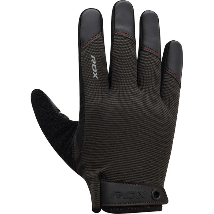 RDX T2 WEIGHTLIFTING FULL FINGER GYM GLOVES#color_brown