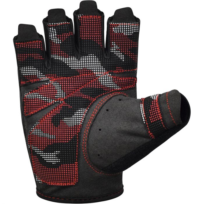 RDX T2 Weightlifting Half Finger Gym Gloves#color_red